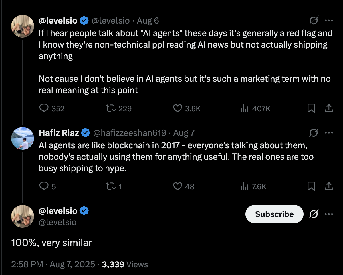 Levelsio responding '100%, very similar' to a ReplyGenius-generated tweet